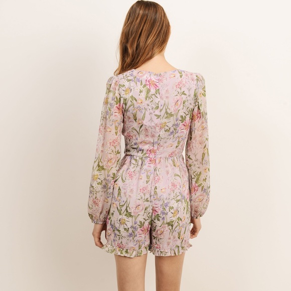 Storia Lavender Floral Romper - Picture 5 of 6